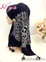 Arabic Calligraphy Print Scarf Hijab Abaya Jilbab Aupatta