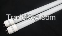LED T8 tube light 18W 1600lm with IC driver Plastic lampbody