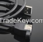 Good quality black color AM TO AF(with ear ) usb data cable