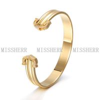 MissHerr fashion stainess steel gold bangles dubai jewelry