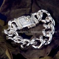 MissHerr Wholesale fashion new men's silver bracelet