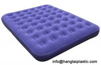 Hot Selling !Inflatable Single PVC Airbed with top Side Flocking