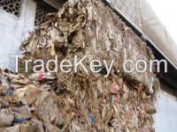 Kraft Paper bag wastes in bales