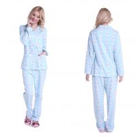 Girl's cotton pajamas lady's spring and fall nightwear