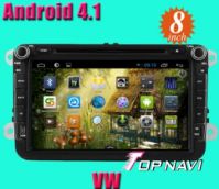 8inch VW car dvd player with  Android with with Android 4.1 version A9 Dual Core & 1Ghz CPU processor, and DDR3 1G RAM, 8GB  iNand memory