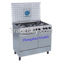 multi functional gas electric double oven with 5 burner