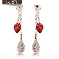 OUXI Fashion earring designs with Austria Crystal 20064