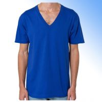 Sell 100% cotton blank men's t-shirt with V -neck