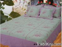 BR2012 polyester or cotton embroidery quilt bedding sets bedspread bed