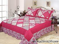 Sell BR2403 polyester or cotton patchwork quilt bedding set bedspread