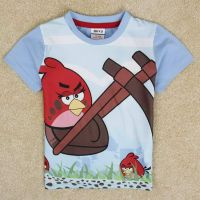 Sell Nova Boys Angry Birds Short Sleeve Embroidery T shirts