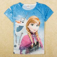 Sell Frozen Girls 3D Short Sleeve Tee K5193Y#