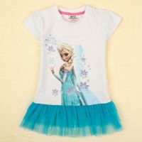 Sell Frozen Elsa Girls Short Sleeve Tee K5143#