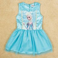 Sell Frozen Milk Silk Princess Sleeveless Dress H5222#