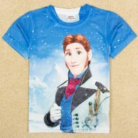 Sell Frozen Princess Boys 3D Print Short Sleeve T-shirt C5195#, boys summer t shirt