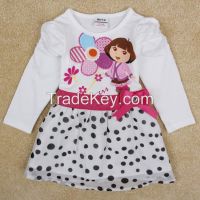 Dora Embroidery Sash Princess Dress H5070#