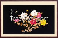 Lovely bird and lotus flower wall art painting