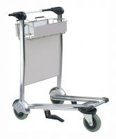 Stainless steel airport trolley with brake