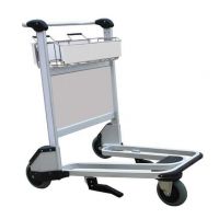 Airport luggage trolley with brake