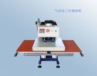 pneumatic double stations heat press machine for t shirt and garments