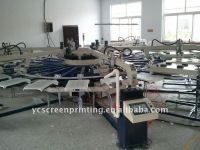 automatic 6 colors 24 stations carousel screen printing machine
