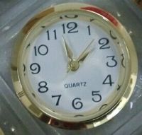 23mm gold mini metal insert clock fit up clock