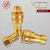 KZD ISO 7241-1 Series B brass medium-pressure quick release coupling