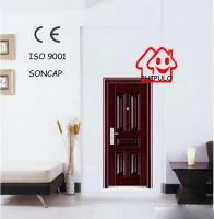 2014 High quality single heat-transfer steel entry door for mobile home