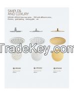 shining gold stainless steel shower head