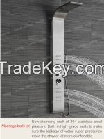 taizhou factory Stainless steel 304 brushed rainfall shower panel G158
