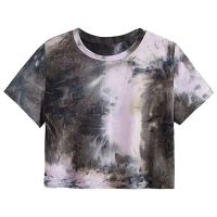 Women's wear street trendsetter Pullover tie dyed V-neck women's tie dye shirt