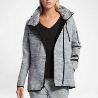 Stripe lightweight pima cotton hoodie with zipper pocket