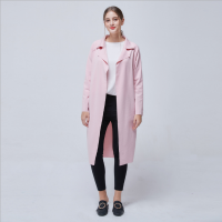 On sale spring and autumn lapel wool women long bodycon overcoat for winter