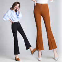 Professional made fashion slim two colors casual women flares pants