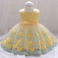 Best Seller Kids Holy Communion Mini Flower Dress Children Party Frock Baby Girl Garments