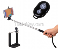 Monopod Selfie Stick Telescopic With Bluetooth Wireless Remote Phone holder