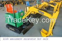 kids mini coin operated amusement excavator for ride
