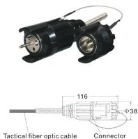 A-type tactical fiber optic cable connector/wall-mounted connector