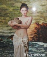 Sell Chinese handmade silk embroidery art portrait painting home decor