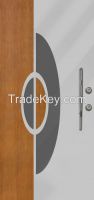 Turkarslan 07 CA tempered glass surfaced steel door