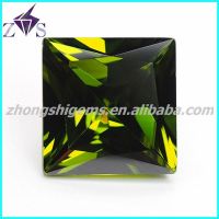 Wuzhou Olive square Cut Cubic Zirconia Synthetic Stone