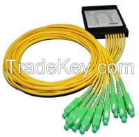 Optic Fiber Cable 1 to 8 Channel ABS Power Splitter Module SM SC/UPC