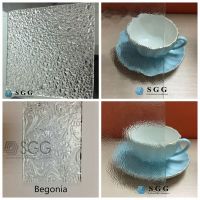 4mm 5mm 6mm  Aqualite Begonia Chinchill Diamond Clear patterned glass