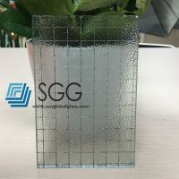 6mm 6.5mm 7mm Clear Nashiji Wired Patterned Glass