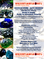 OBSIDIAN STONES ( ROYAL BLUE, GREEN, BLACK OBSIDIAN ) ORIGIN WEST JAVA FOR SALE