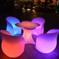 Plastic LED outdoor waterproof bar stool glowing LED bar chair