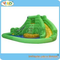Inflatable crocodile water slide