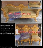 ROYAL CARVED GOLDEN THRONE WITH LATEST CHAIRS
