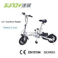 12-Inch Aluminum and magnesium Alloy Mini Folding Electric Bike-silver