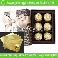 50gsm colored aluminum foil chocolate wrapping paper